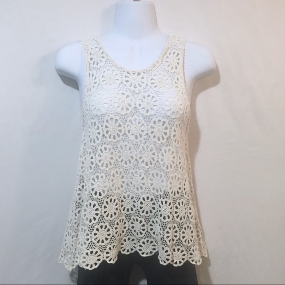 Pins And Needles Daisy Lace Swing Tank Top